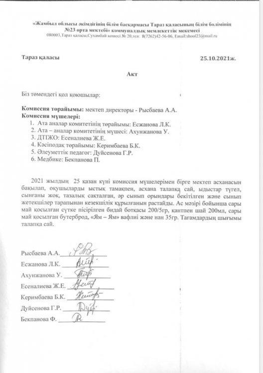 Брокераждық комиссия актісі мен хаттамалары