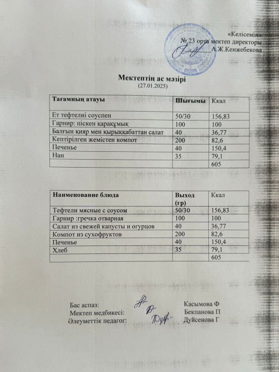 Ас мәзірі